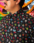 LOS MUERTOS PARTY SHIRT SHORT SLEEVE BUTTON UP  - MENS